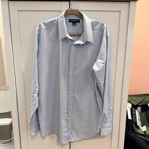 Mizzen + Main, Dress Shirt, Size XL, Standard Fit, Light Blue